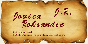 Jovica Roksandić vizit kartica